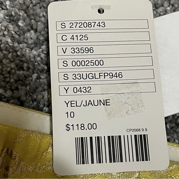 Anthropologie LEIFSDOTTIR Women's Shorts Yellow Gold Mini High Waist Size 10 NWT - Picture 11 of 13